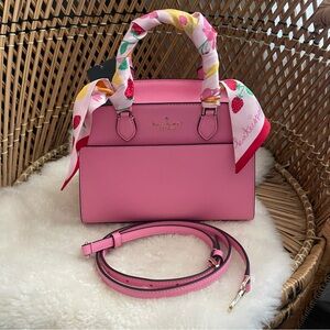 NWT Kate Spade Pink Handbag with Scarf Crossbody